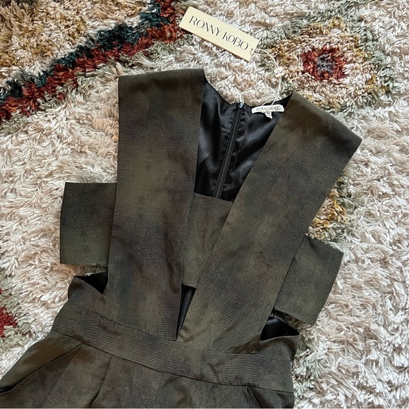 Ronny Kobo Collection Pants - Ronny Kobo Rhoda Snake Print Bandeau Cutout Silk Rimper